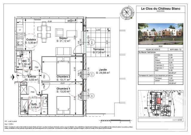 Appartement T3 à vendre - 3 pièces - 64.26 m2 - WASQUEHAL - 59 - NORD-PAS-DE-CALAIS - Century 21 Apolite Appartement T3 à vendre - 3 pièces - 64.26 m2 - WASQUEHAL - 59 - NORD-PAS-DE-CALAIS - Century 21 Apolite