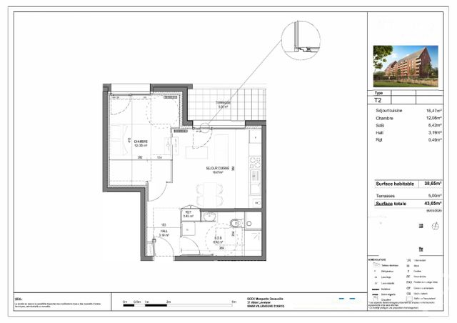 Appartement T2 à vendre - 2 pièces - 43.26 m2 - MARQUETTE LEZ LILLE - 59 - NORD-PAS-DE-CALAIS - Century 21 Apolite Appartement T2 à vendre - 2 pièces - 43.26 m2 - MARQUETTE LEZ LILLE - 59 - NORD-PAS-DE-CALAIS - Century 21 Apolite