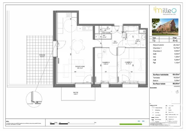 Appartement T3 à vendre - 3 pièces - 64.43 m2 - MARQUETTE LEZ LILLE - 59 - NORD-PAS-DE-CALAIS - Century 21 Apolite Appartement T3 à vendre - 3 pièces - 64.43 m2 - MARQUETTE LEZ LILLE - 59 - NORD-PAS-DE-CALAIS - Century 21 Apolite