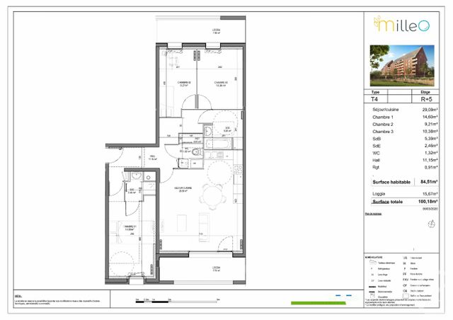 Appartement T4 à vendre - 4 pièces - 84.51 m2 - MARQUETTE LEZ LILLE - 59 - NORD-PAS-DE-CALAIS - Century 21 Apolite Appartement T4 à vendre - 4 pièces - 84.51 m2 - MARQUETTE LEZ LILLE - 59 - NORD-PAS-DE-CALAIS - Century 21 Apolite