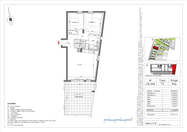 Afficher la photo en grand Appartement T3 à vendre - 3 pièces - 67.6 m2 - LA MADELEINE - 59 - NORD-PAS-DE-CALAIS - Century 21 Apolite