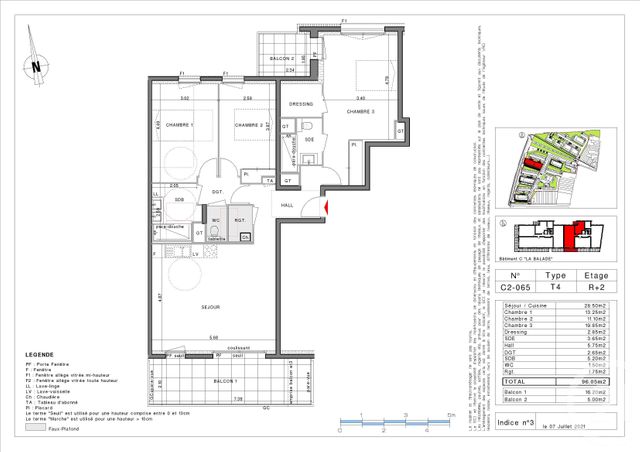 Afficher la photo en grand Appartement T4 à vendre - 4 pièces - 96.05 m2 - LA MADELEINE - 59 - NORD-PAS-DE-CALAIS - Century 21 Apolite